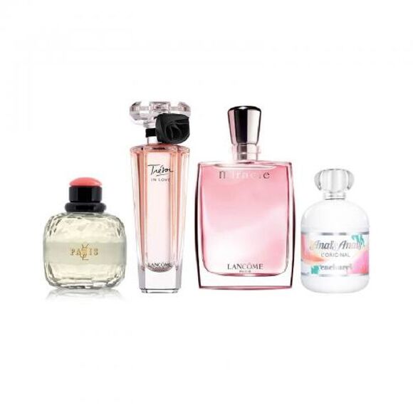 Gift Set 4pc Minis EDP EDT - YSL Paris + Tresor In Love + Miracle + Anais Anais - Picture 1 of 2